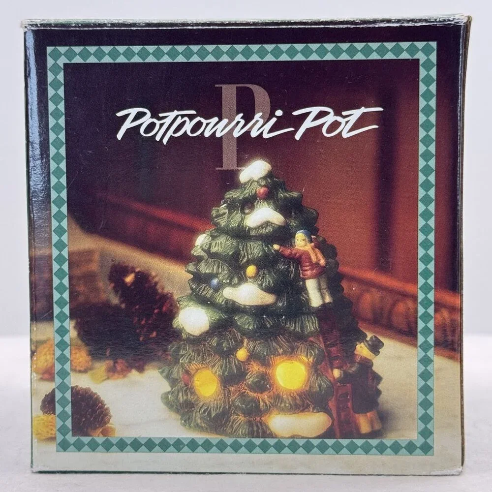 Vintage Dayton Hudson Christmas Tree Potpourri Pot Ladder Climbers Ceramic 5" - Picture 2 of 16